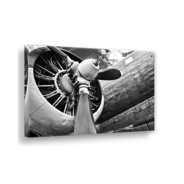 Tablou Styler Canvas Silver Uno Plane, 85 x 113 cm-image-2