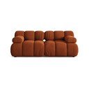 Canapea modulară teracotă cu tapițerie din catifea 188 cm Bellis – Micadoni 