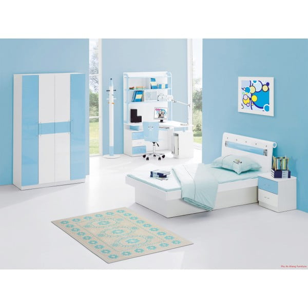 Covor din bumbac Floorist Oni, 120 x 180 cm, turcoaz -image-1