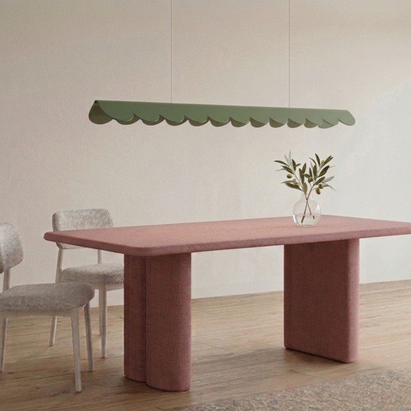 Lustră verde salvie LED din aluminiu BISCUIT – Thoro-image-2