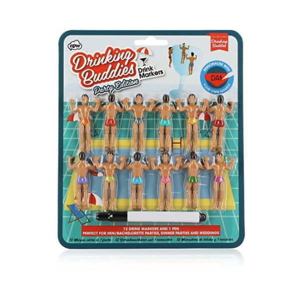 Set 12 semne pentru pahar NPW Drinking Buddies Bumper Pack
