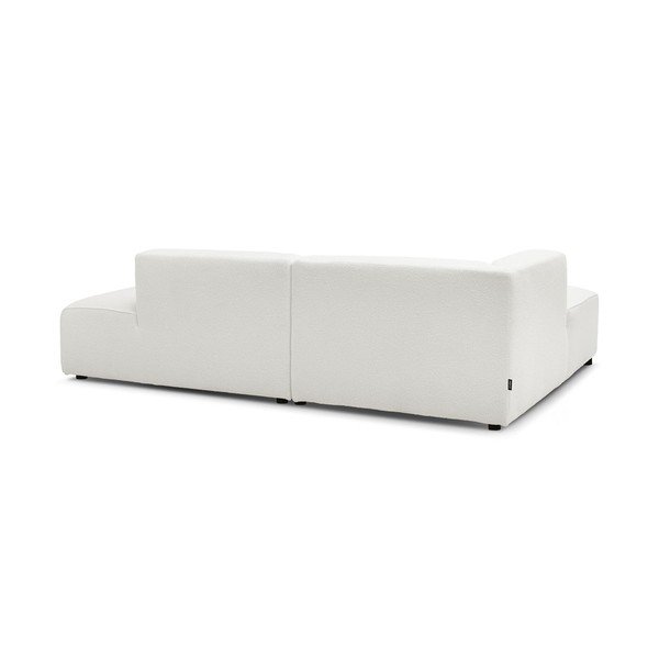 Colțar modular alb cu tapițerie din țesătură bouclé (cu colț pe partea stângă/în formă de ”L”) Megeve – Bobochic Paris-image-4