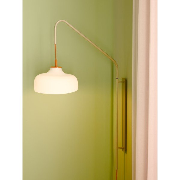 Aplică de perete albă/bej cu alimentare la priză ø 29 cm Current – Hübsch-image-3