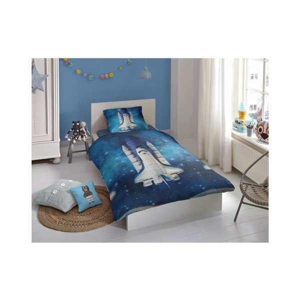 Lenjerie de pat din bumbac pentru copii Good Morning Roy, 140 x 200 cm-image-1