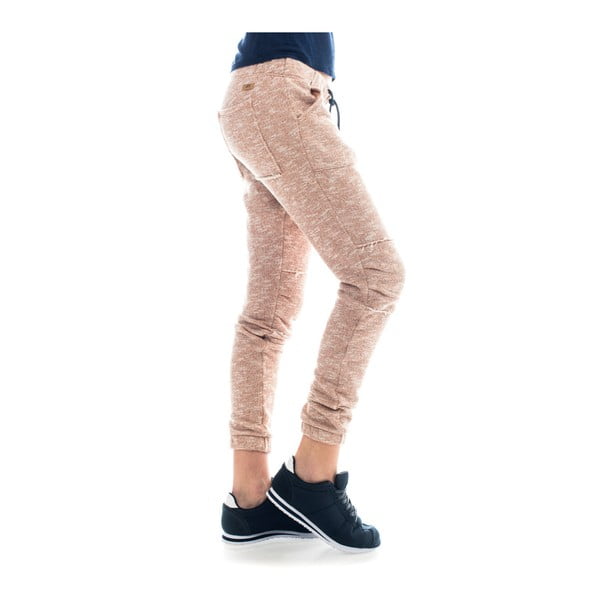 Pantaloni de trening din bumbac Lull Loungewear Chiras, vel. XL, roz - crem 