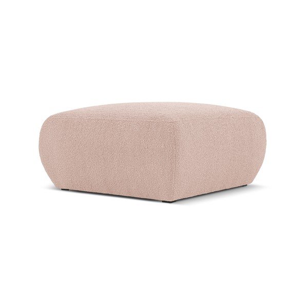 Taburet roz cu tapițerie din stofă bouclé Molino – Micadoni Home-image-1