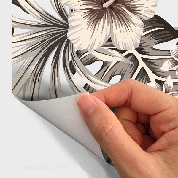 Autocolant decorativ pentru perete Ambiance Flowers, 60 x 60 cm-image-1