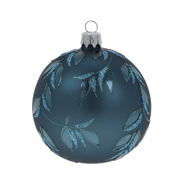 Set 3 globuri de Crăciun din sticlă Ego Dekor, albastru