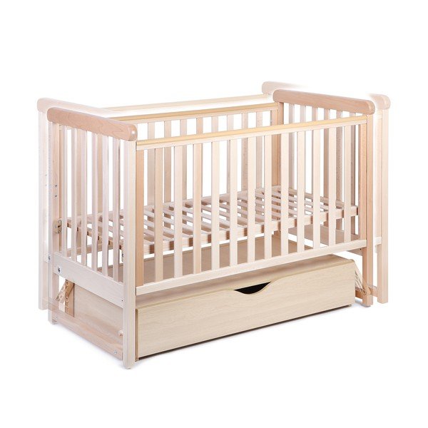 Pătuț din lemn de fag pentru copii Yappy/Kids Move, 60 x 120 cm-image-2