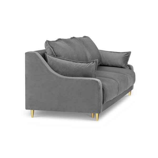 Canapea extensibilă cu spațiu de depozitare Mazzini Sofas Pansy, gri deschis, 215 cm-image-3