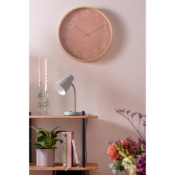 Ceas de perete Karlsson Sencillo, ø 40 cm, roz-image-1