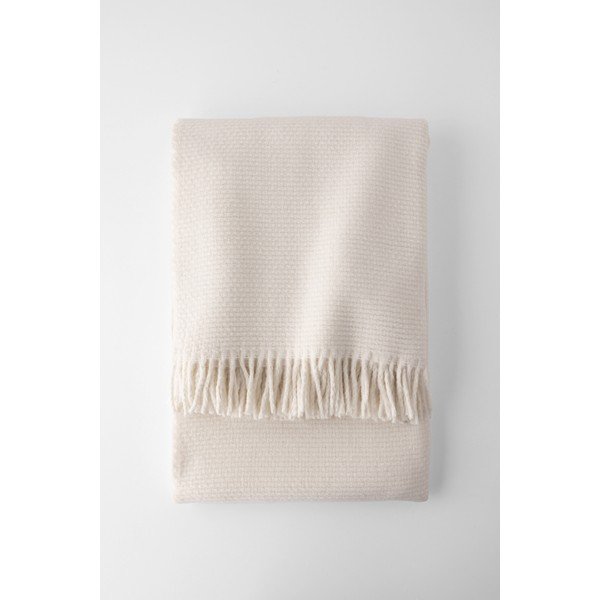 Pled din amestec de bumbac Euromant Zen, 140 x 180 cm, crem