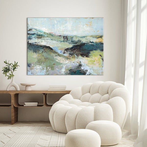 Tablou cu detalii pictate manual 118x90 cm Green Mountain   – Malerifabrikken-image-1