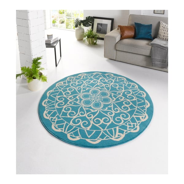 Covor rotund Zala Living Capri, ø 200 cm, albastru-image-2