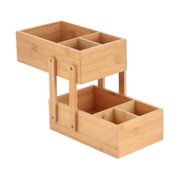 Organizator de baie în culoare naturală pentru cosmetice, din bambus Isalys – MSV-image-3