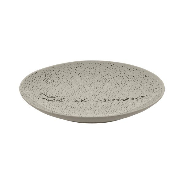 Farfurie din gresie Bloomingville Snow, ⌀ 20 cm, alb-image-1