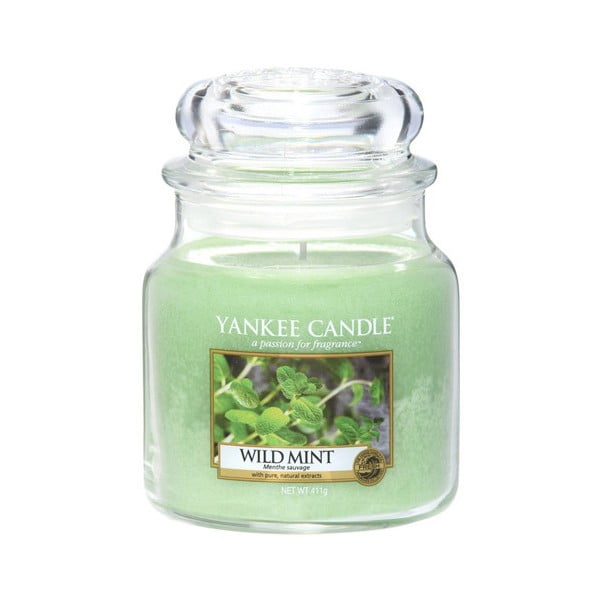 Lumânare parfumată Yankee Candle Wild Mint, timp de ardere 65 - 90 ore