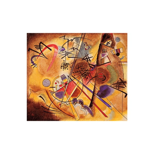 Tablou reproducere Vasili Kandinski, Mici vise în roșu, 50 x 45 cm 