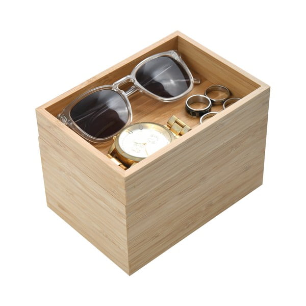 Organizator de baie în culoare naturală pentru cosmetice, din bambus Isalys – MSV-image-1