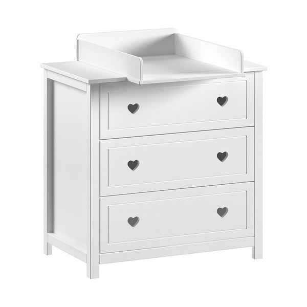 Comodă de copii albă cu masă de schimbat 90x103x73 cm Amori – Vipack