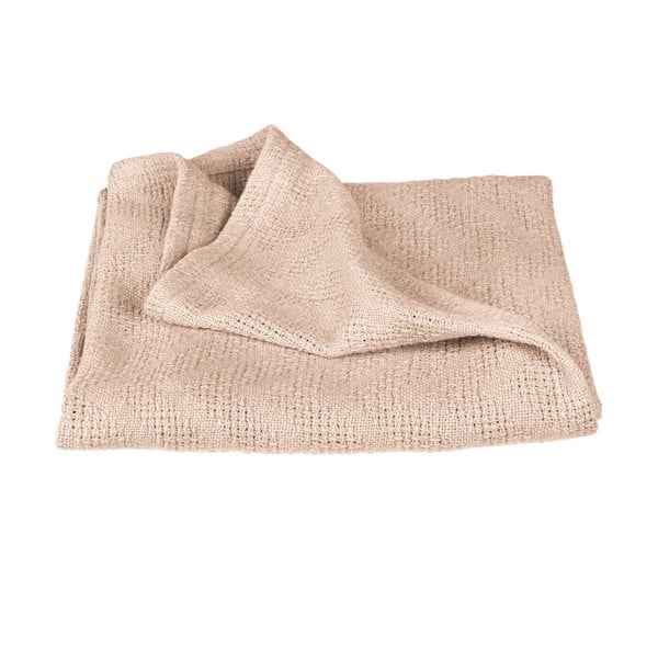 Pătură pentru copii bej din bumbac tricotată 80x80 cm Frosty Almond – Roba