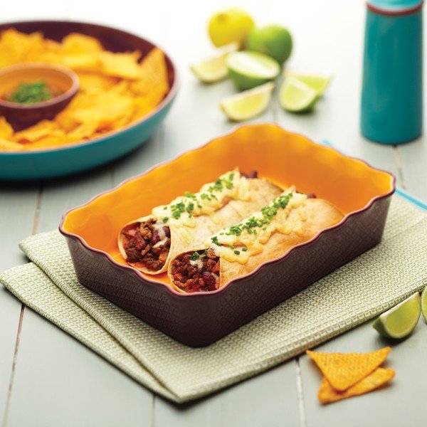 Vas termorezistent petru buritto Kitchen Craft Mexican Flavour, violet-image-1