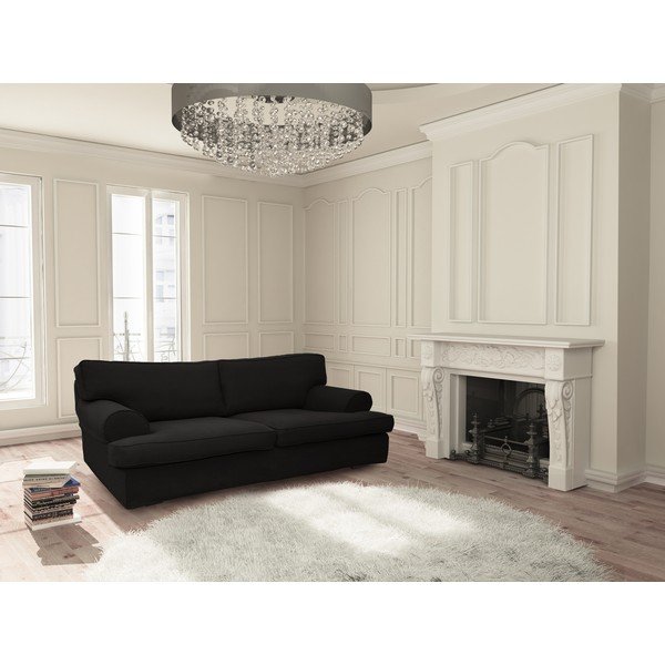 Canapea cu 4 locuri Rodier Merino, negru-image-1