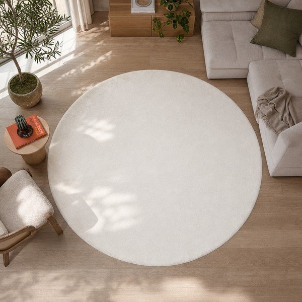 Covor Universal Fox Liso, ø 120 cm, alb-image-4