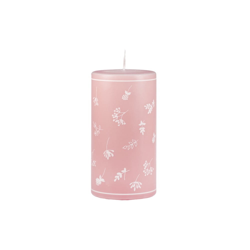Lumânare Unipar Fleur, durată ardere 87 h, roz