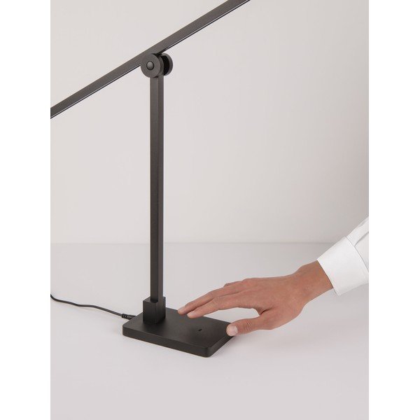 Veioză negru-mat LED cu structură flexibilă/cu intensitate reglabilă din metal (înălțime 47 cm) Tenso – Nova Luce-image-3
