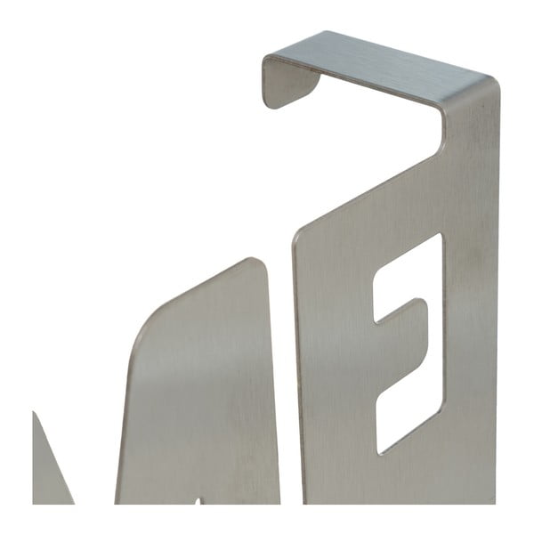 Cuier de ușă argintiu mat din metal 32 cm Home – Casa Selección-image-2