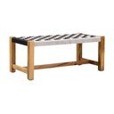 Bancă alb-negru din lemn masiv Satna – Premier Housewares