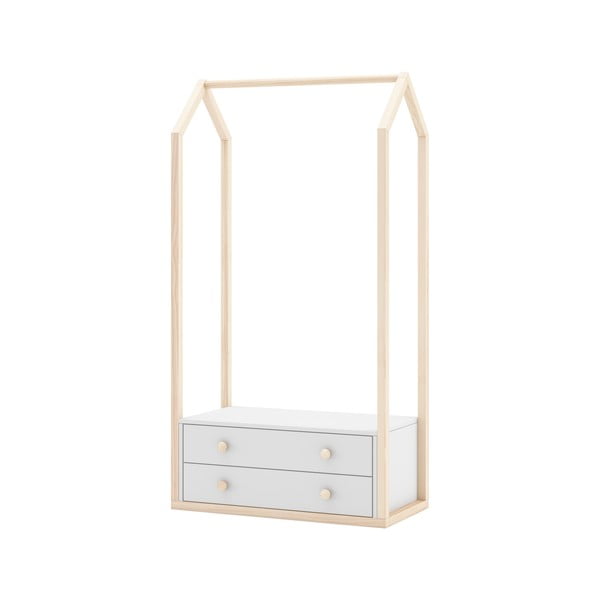 Șifonier pentru copii alb 80x170 cm Esteban – Marckeric-image-4