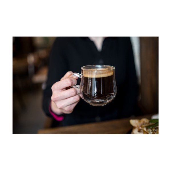 Set 2 căni din sticlă dublă Vialli Design, 250 ml-image-2