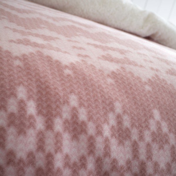 Lenjerie de pat din fleece Catherine Lansfield Alpine, 135 x 200 cm, roz-image-2