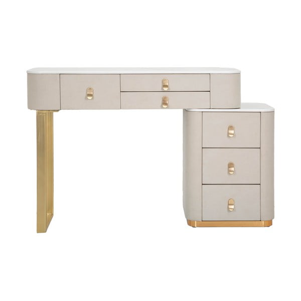 Masă consolă bej-auriu 40x120 cm Beauty – Mauro Ferretti-image-4