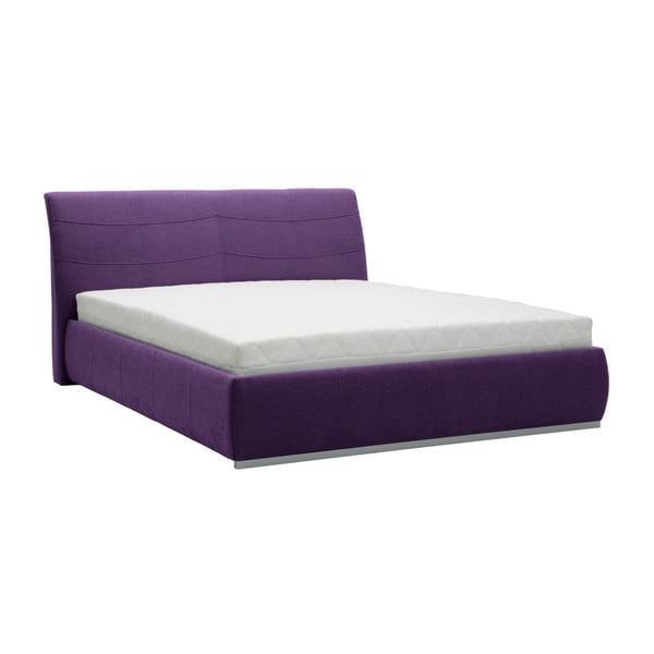 Pat dublu Mazzini Beds Luna, 160 x 200 cm, violet