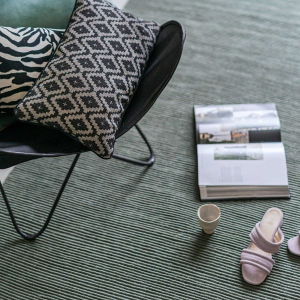 Covor tip traversă verde din iută 75x245 cm Ribbon – Mette Ditmer Denmark-image-4