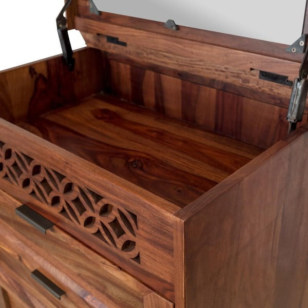Comodă din lemn masiv de palisandru Massive Home Rosie, lungime 60 cm-image-2