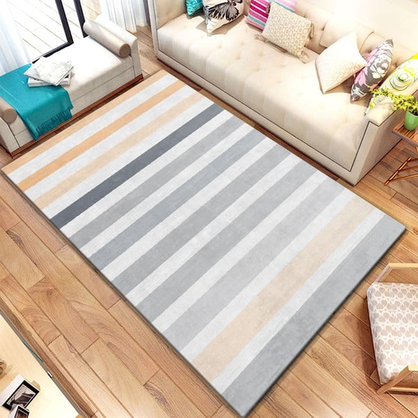 Covor Homefesto Digital Carpets Panna, 140 x 220 cm
