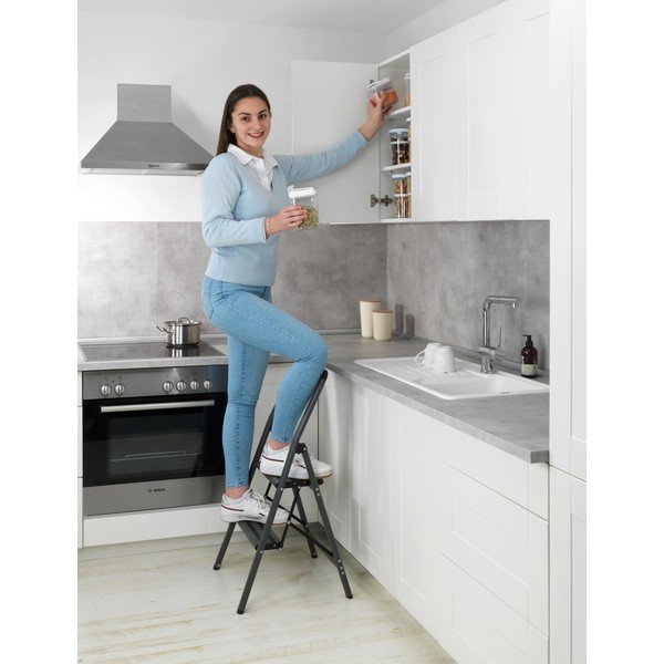 Scară Wenko Compact, înălțime 91,5 cm, gri-image-1