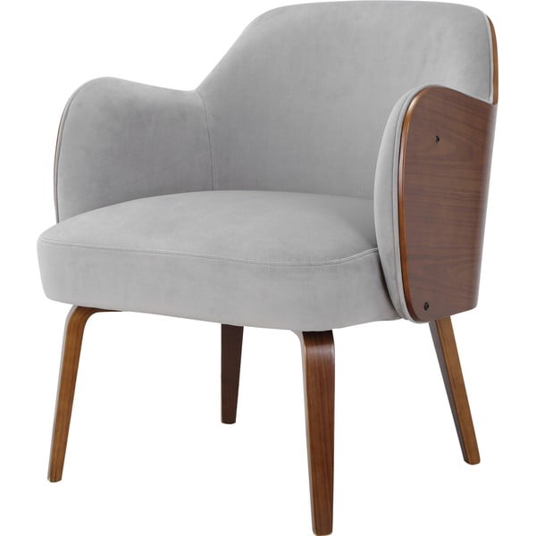 Fotoliu gri cu tapițerie din catifea Haruko - Støraa-image-3