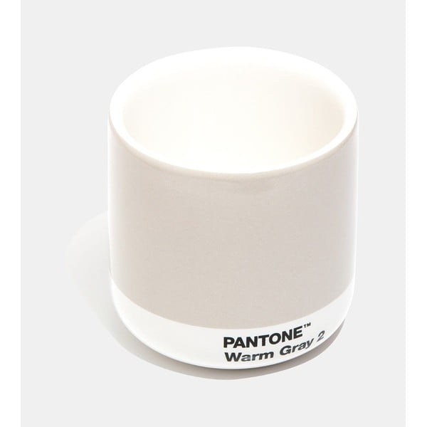 Cană termică din ceramică Pantone Cortado, 175 ml, gri deschis