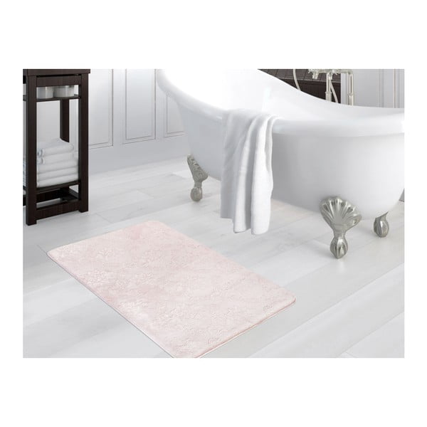 Covoraș baie Madame Coco Nigela, 70 x 110 cm, roz pudră