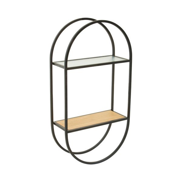 Raft negru/în culoare naturală etajat din metal 35 cm Mataram – Premier Housewares