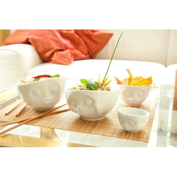 Bol porțelan, îndrăgostit 58products, alb-image-2