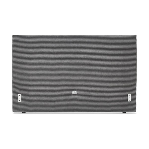 Pat matrimonial 180x200 cm gri antracit tapițat cu somieră Anja – Bobochic Paris-image-3