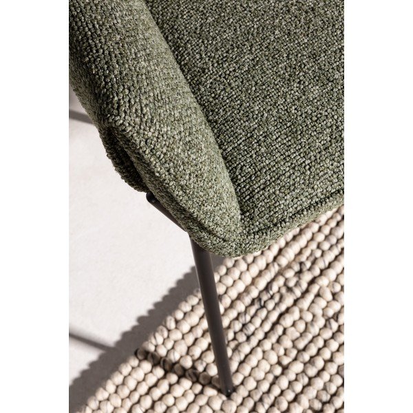 Scaun de living verde cu cotiere tapițat Suma – MOME-image-3