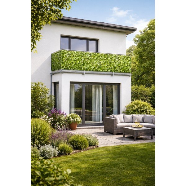 Paravan pentru balcon verde din plastic 500x85 cm Wilder Wein – Maximex