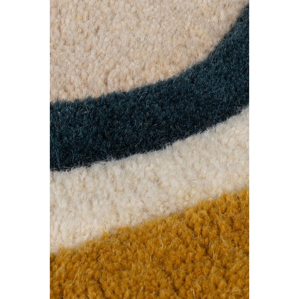 Covor crem țesut manual din lână 160x230 cm Leo Scallop – Flair Rugs-image-2